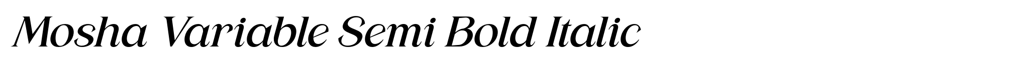 Mosha Variable Semi Bold Italic image